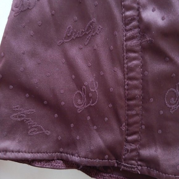 LIU JO underwear Dona Bustino Maroon Wine Full logo Stretch Women's size 4/ IV - Picture 5 of 12